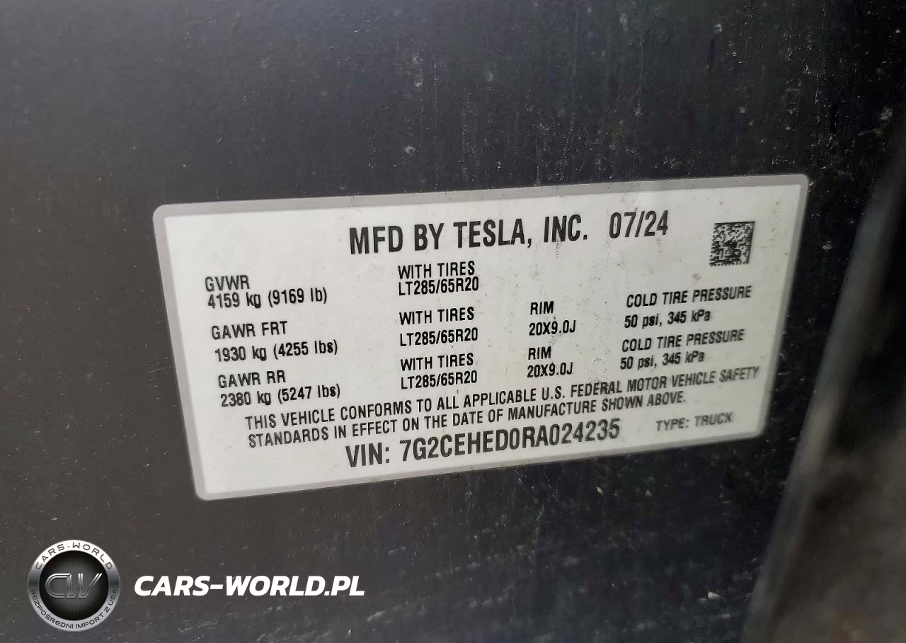 2024 Tesla Cybertruck VIN:7G2CEHED0RA024235 - 13