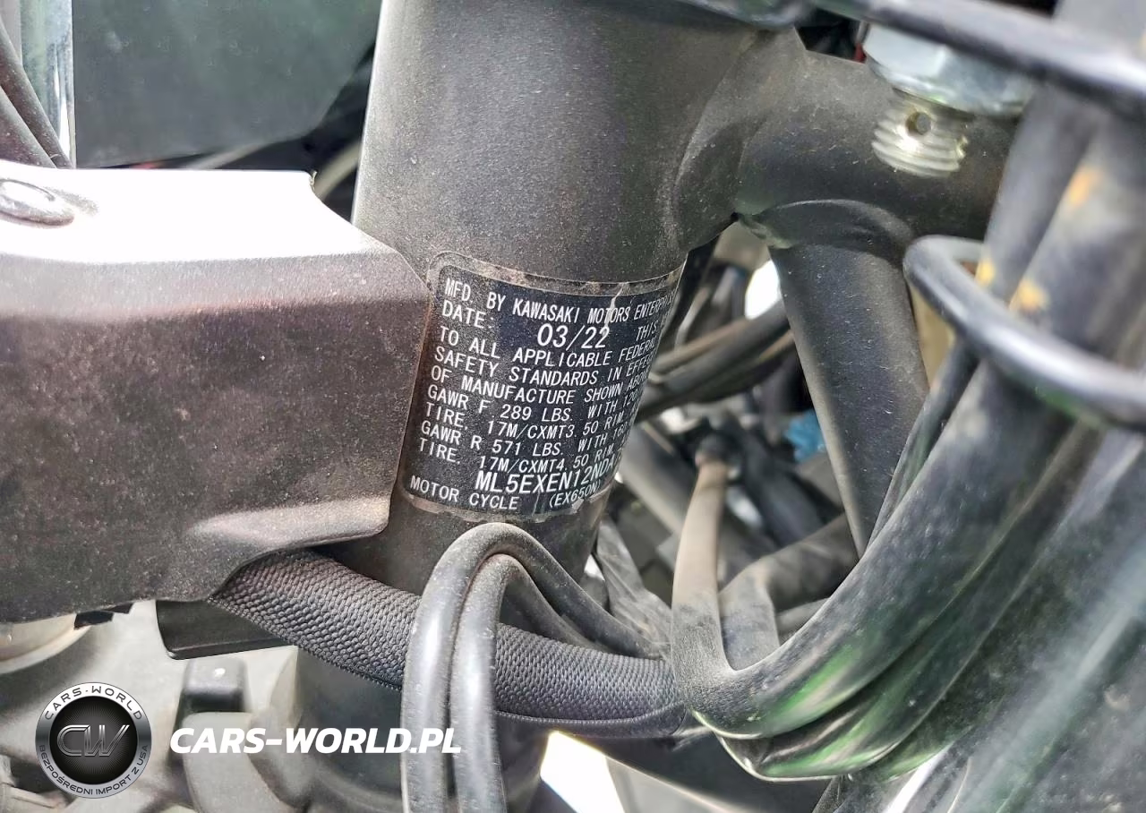 2022 Kawasaki Ex650 N VIN:ML5EXEN12NDA75280 - 9