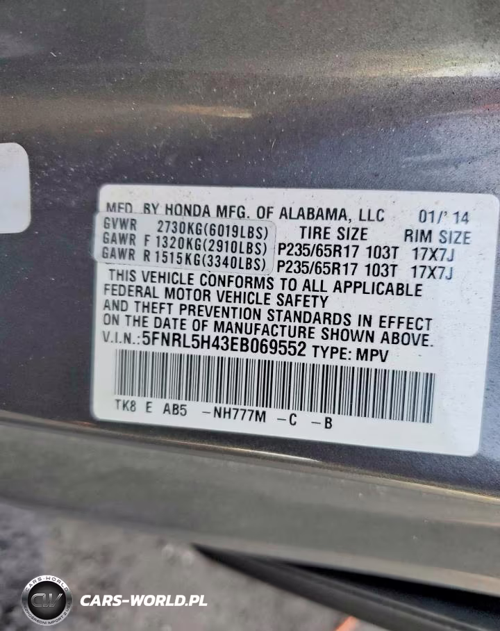 2014 Honda Odyssey Ex VIN:5FNRL5H43EB069552 - 13