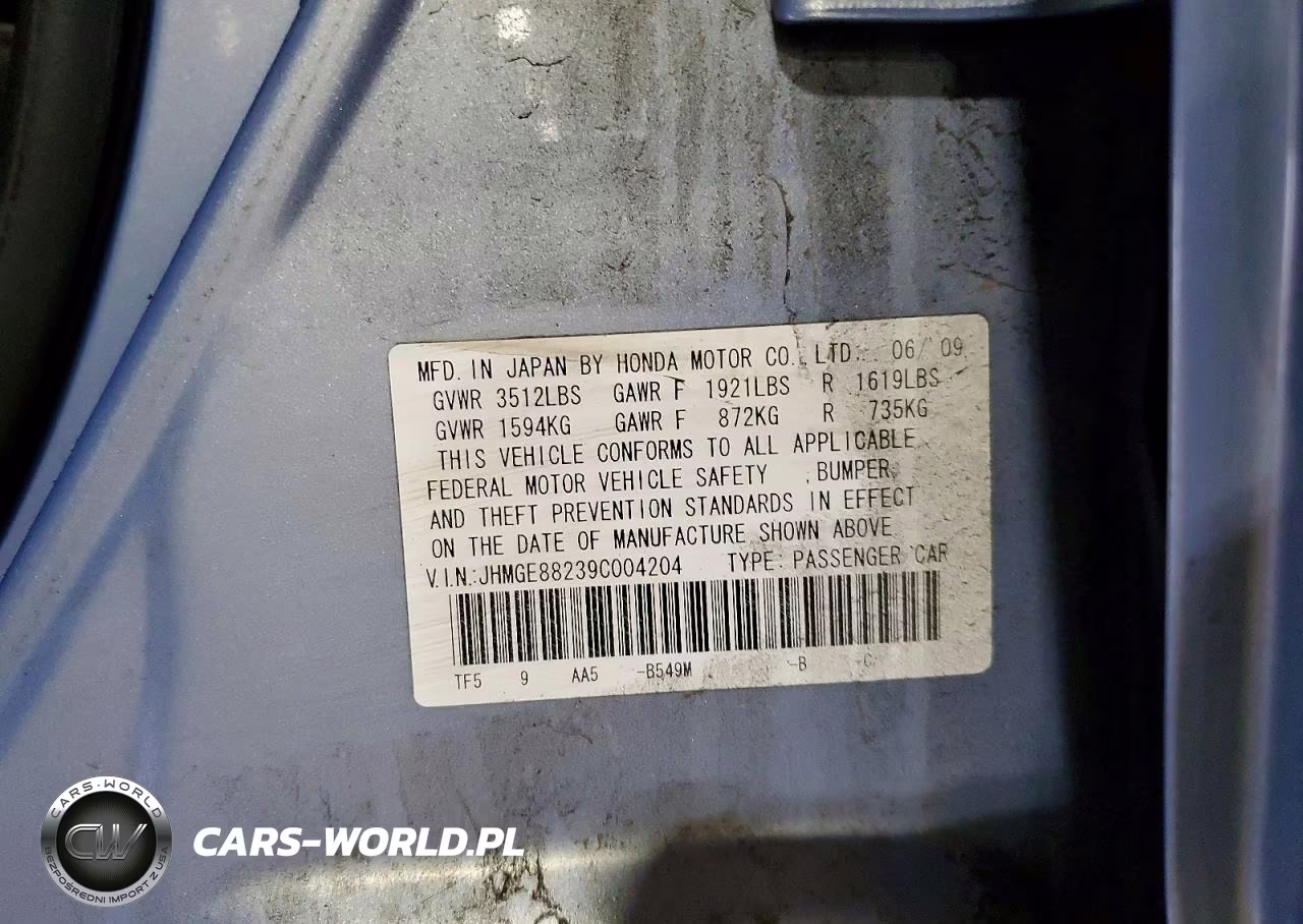 2009 Honda Fit VIN:JHMGE88239C004204 - 12