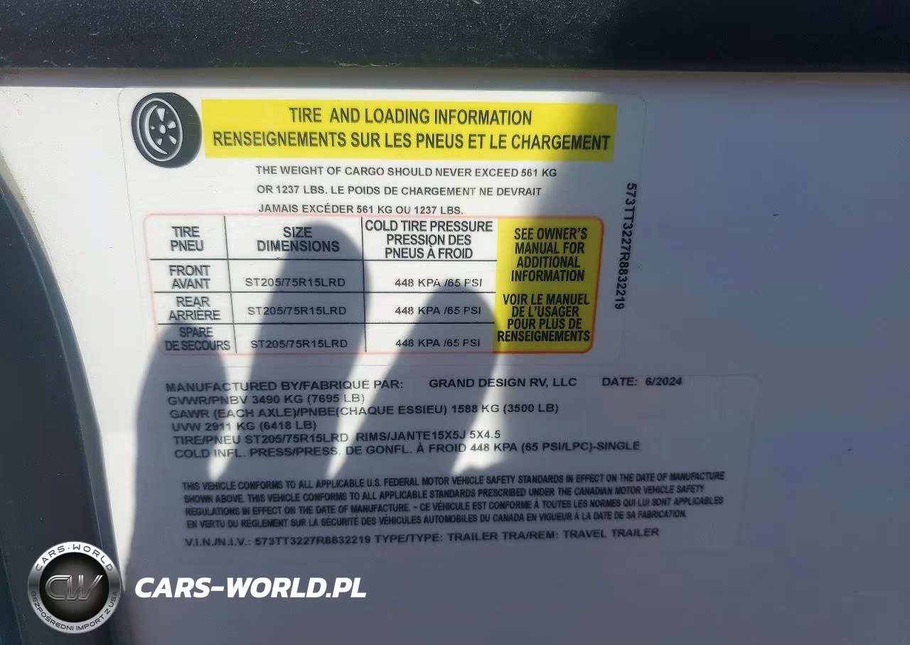 2024 Grand Design Transcend Camper VIN:573TT3227R8832219 - 10