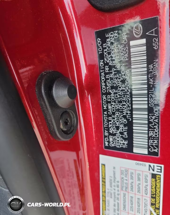 2010 Lexus Is 350 VIN:JTHFE2C2XA2502426 - 13