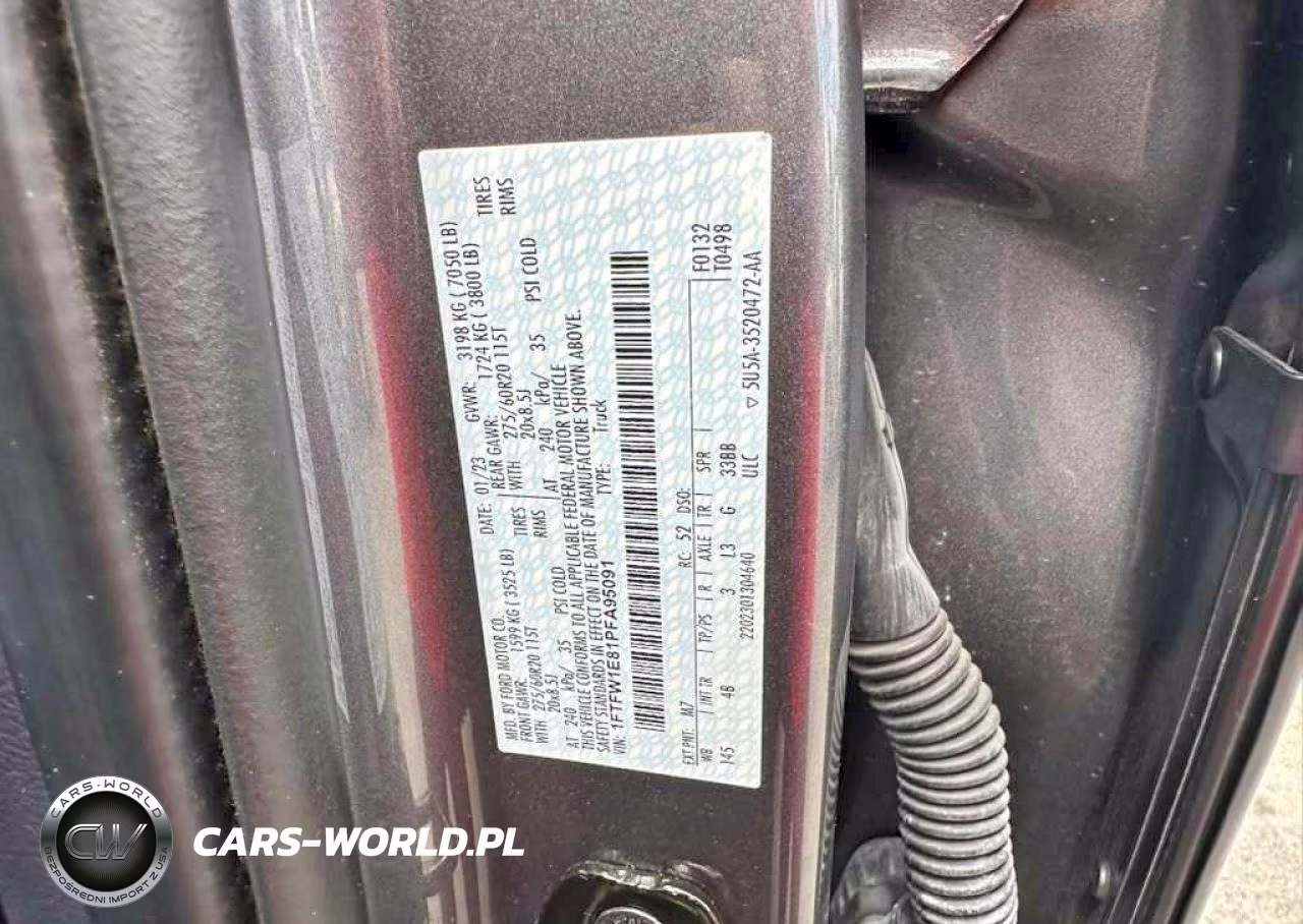 2023 Ford F150 Supercrew VIN:1FTFW1E81PFA95091 - 10