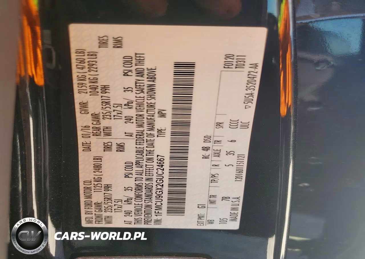 2016 Ford Escape Se VIN:1FMCU9GX2GUC24667 - 13