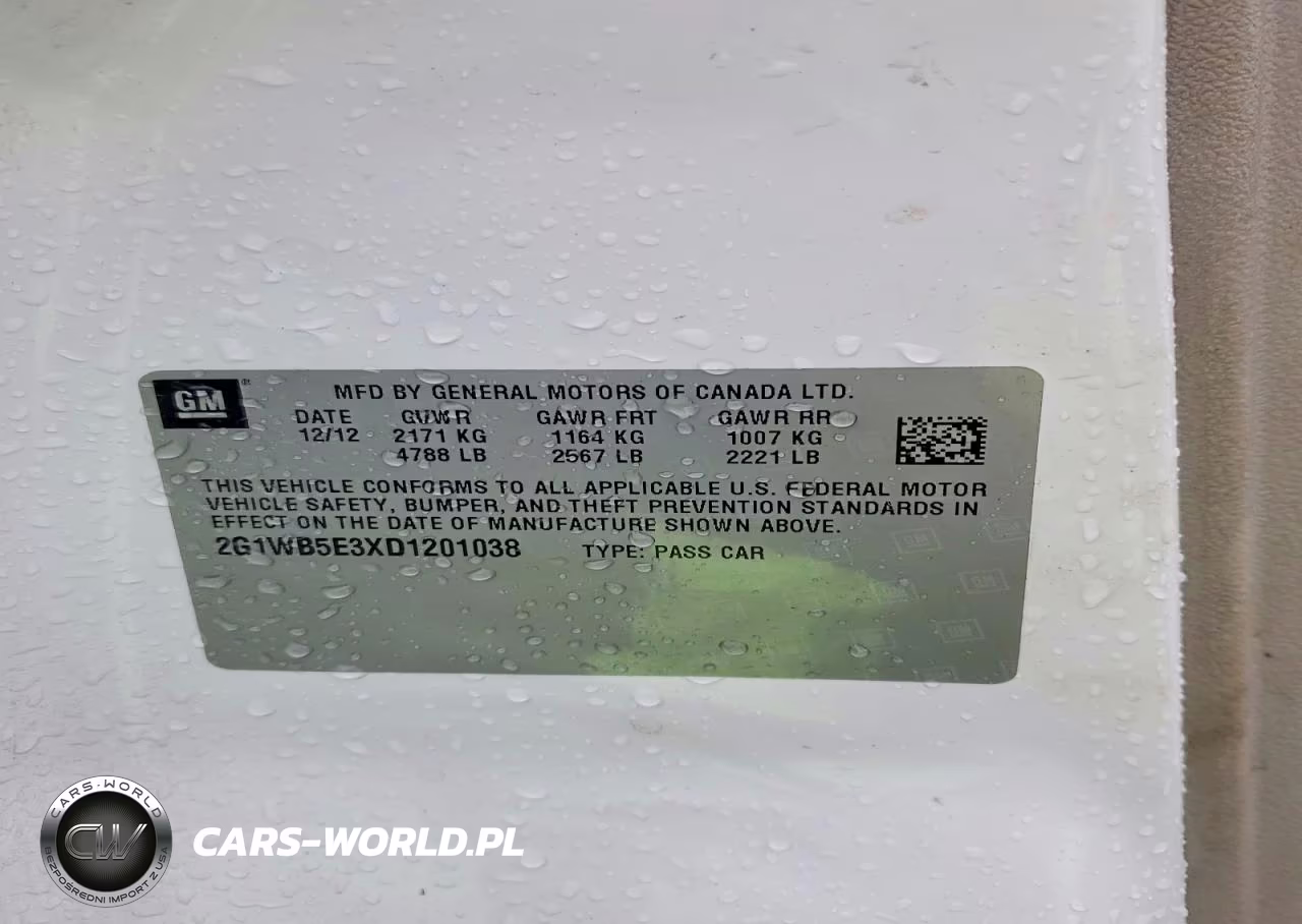 2013 Chevrolet Impala Lt VIN:2G1WB5E3XD1201038 - 12