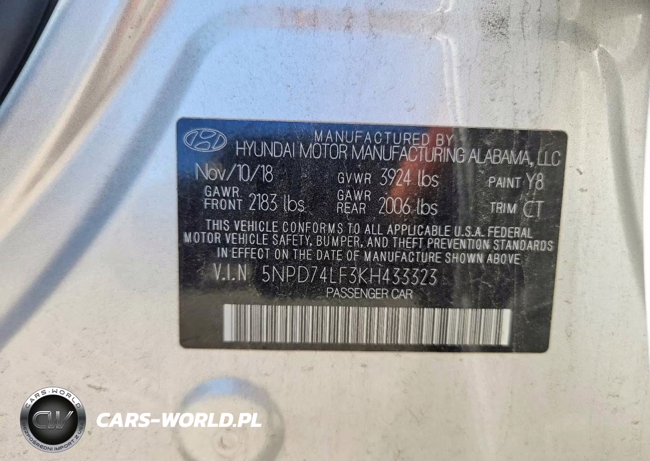 2019 Hyundai Elantra Se VIN:5NPD74LF3KH433323 - 13