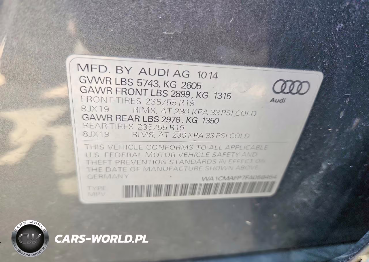 2015 Audi Q5 Tdi Premium Plus VIN:WA1CMAFP7FA058454 - 10