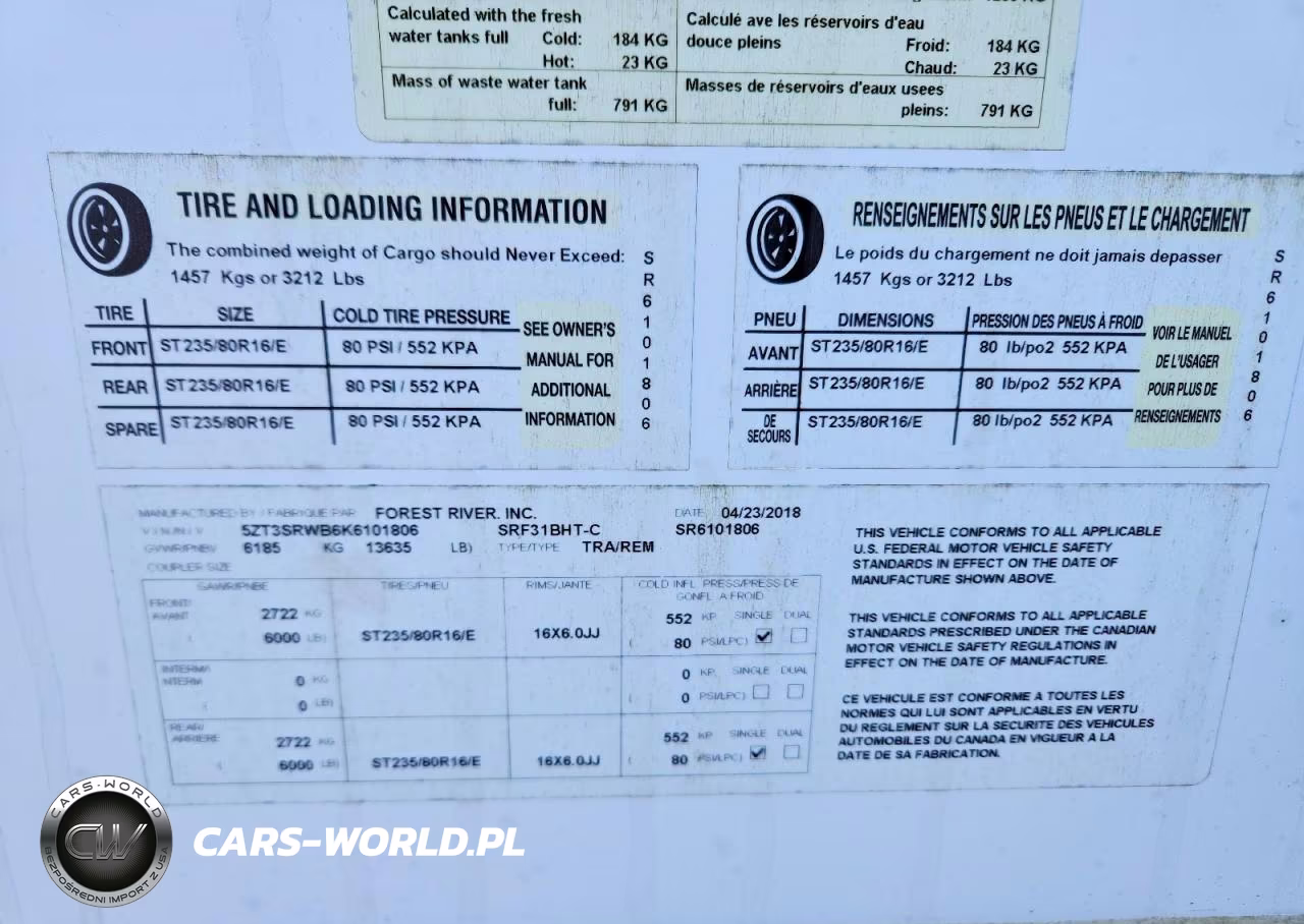 2019 Forrest River Trailers VIN:5ZT3SRWB6K6101806 - 10