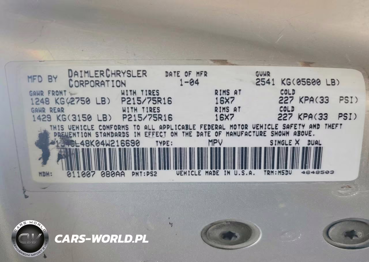 2004 Jeep Liberty Sport VIN:1J4GL48K04W216690 - 12