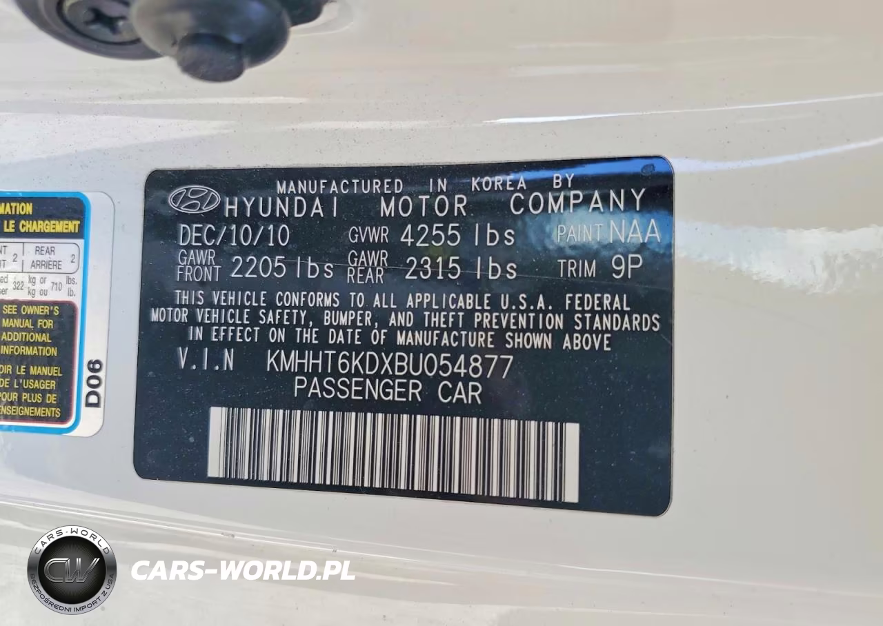 2011 Hyundai Genesis Coupe 2.0T VIN:KMHHT6KDXBU054877 - 12