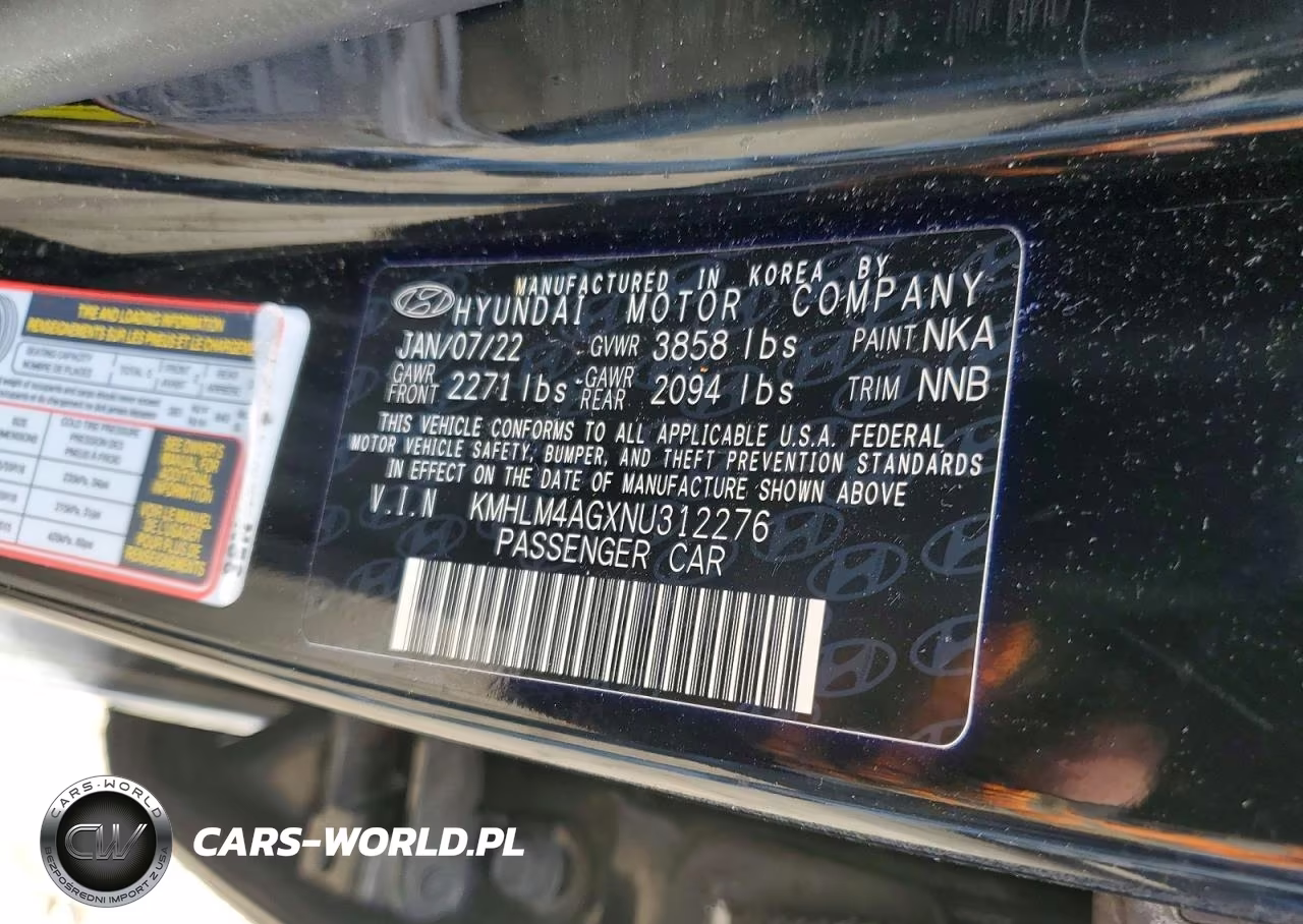 2022 Hyundai Elantra Sel VIN:KMHLM4AGXNU312276 - 12