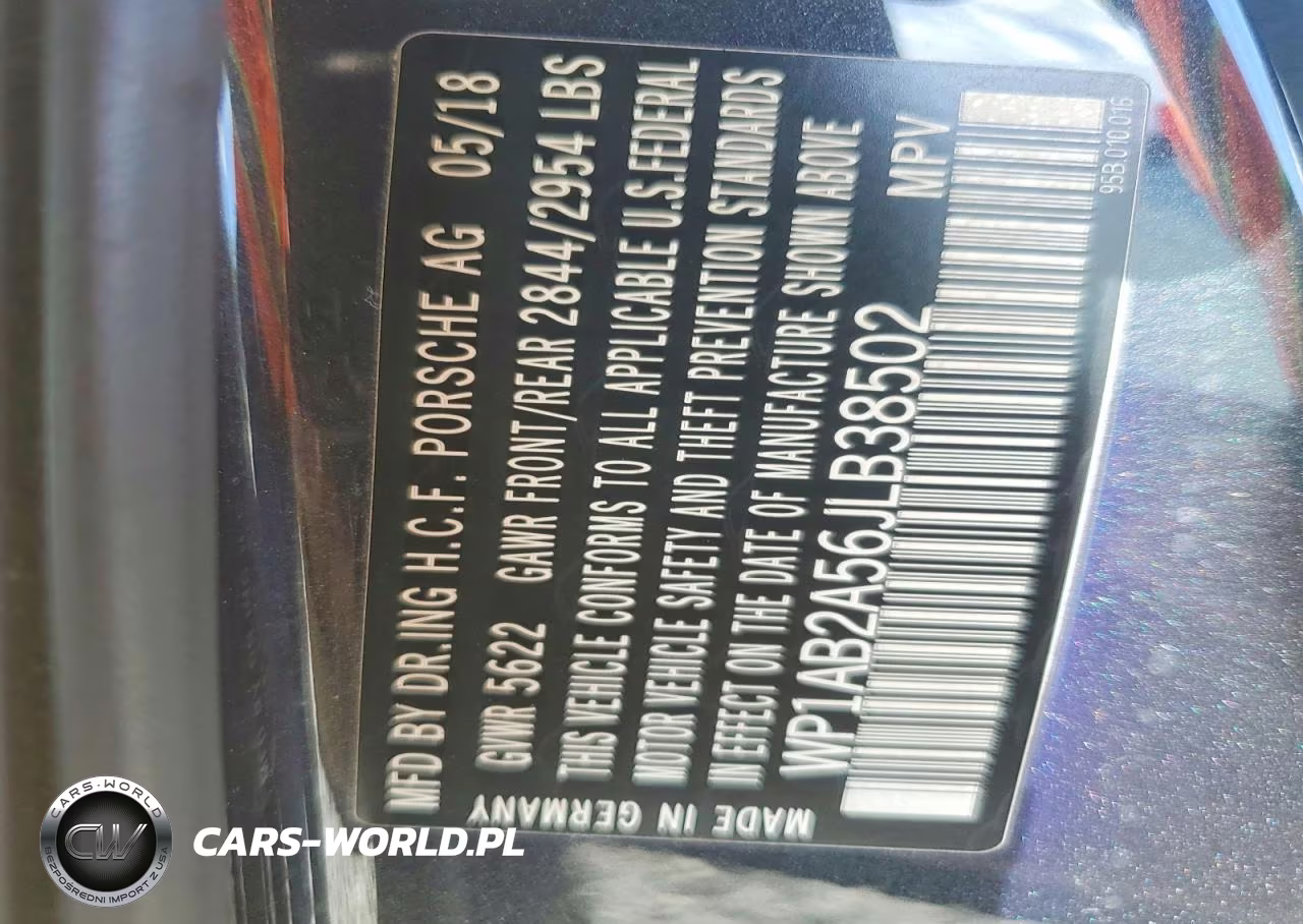 2018 Porsche Macan S VIN:WP1AB2A56JLB38502 - 13