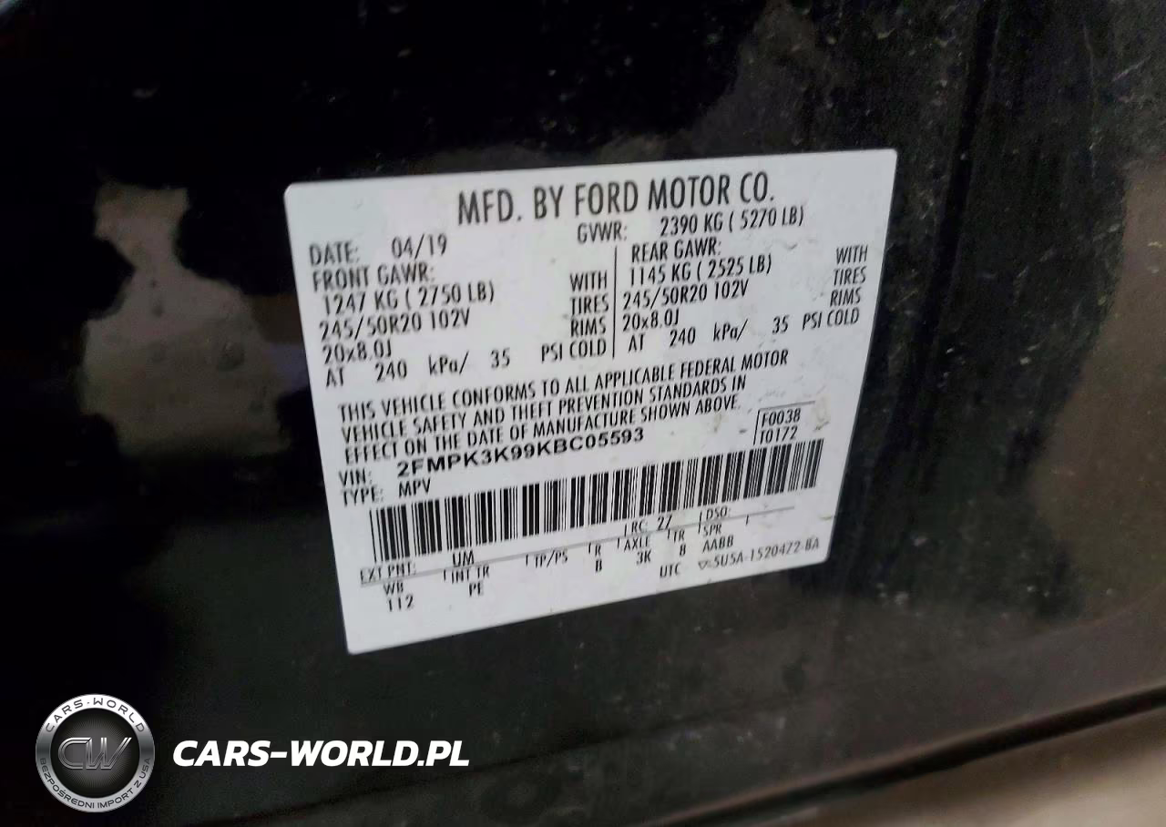 2019 Ford Edge Titanium VIN:2FMPK3K99KBC05593 - 13