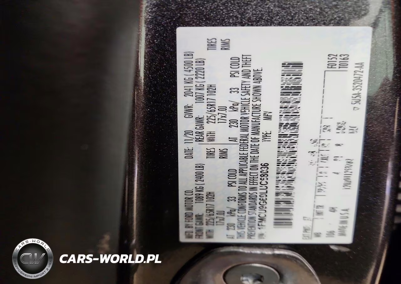2020 Ford Escape Se VIN:1FMCU9G69LUC68036 - 13