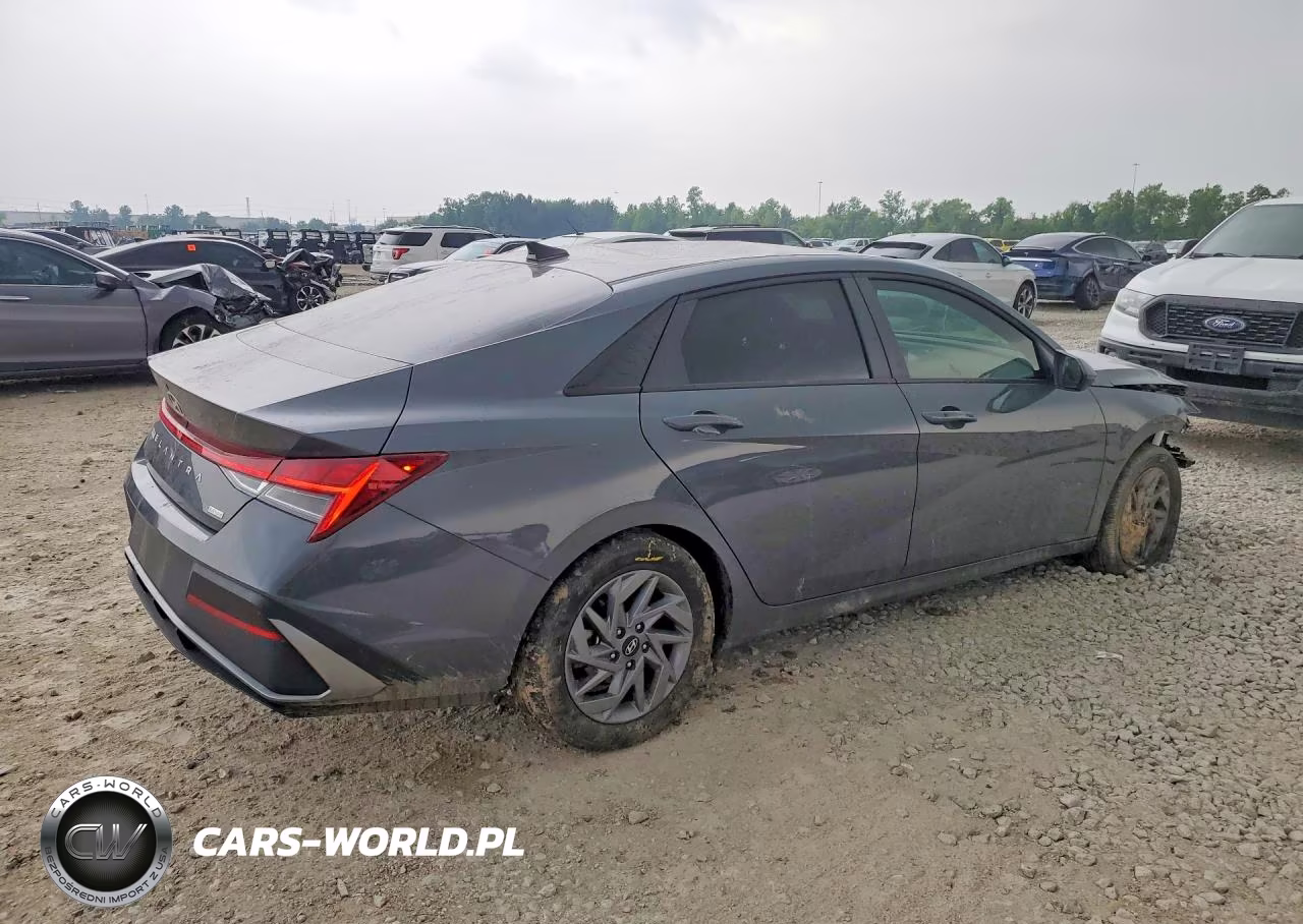 2025 Hyundai Elantra Hybrid Blue VIN:KMHLM4DJ5SU177873 - 3