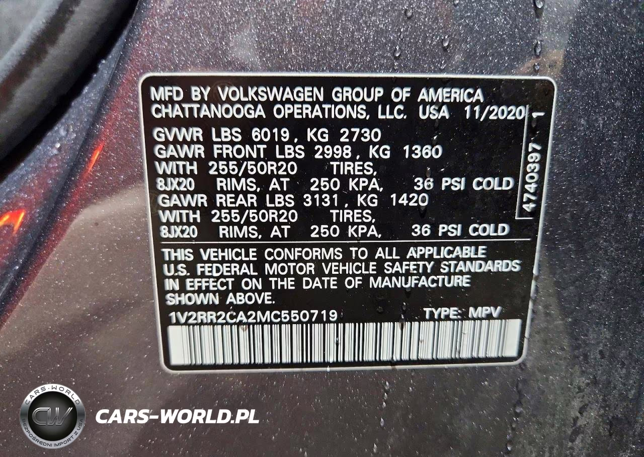 2021 Volkswagen Atlas Se VIN:1V2RR2CA2MC550719 - 13