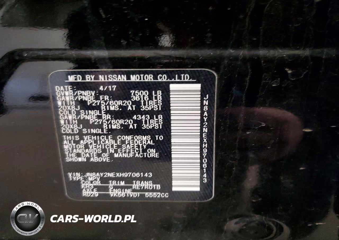 2017 Nissan Armada Platinum VIN:JN8AY2NEXH9706143 - 14