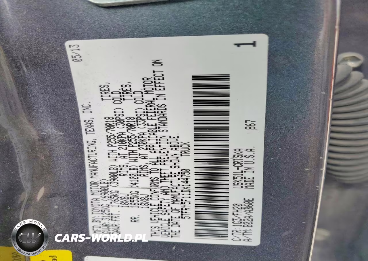 2013 Toyota Tundra Double Cab Sr5 VIN:5TFRY5F11DX144750 - 12