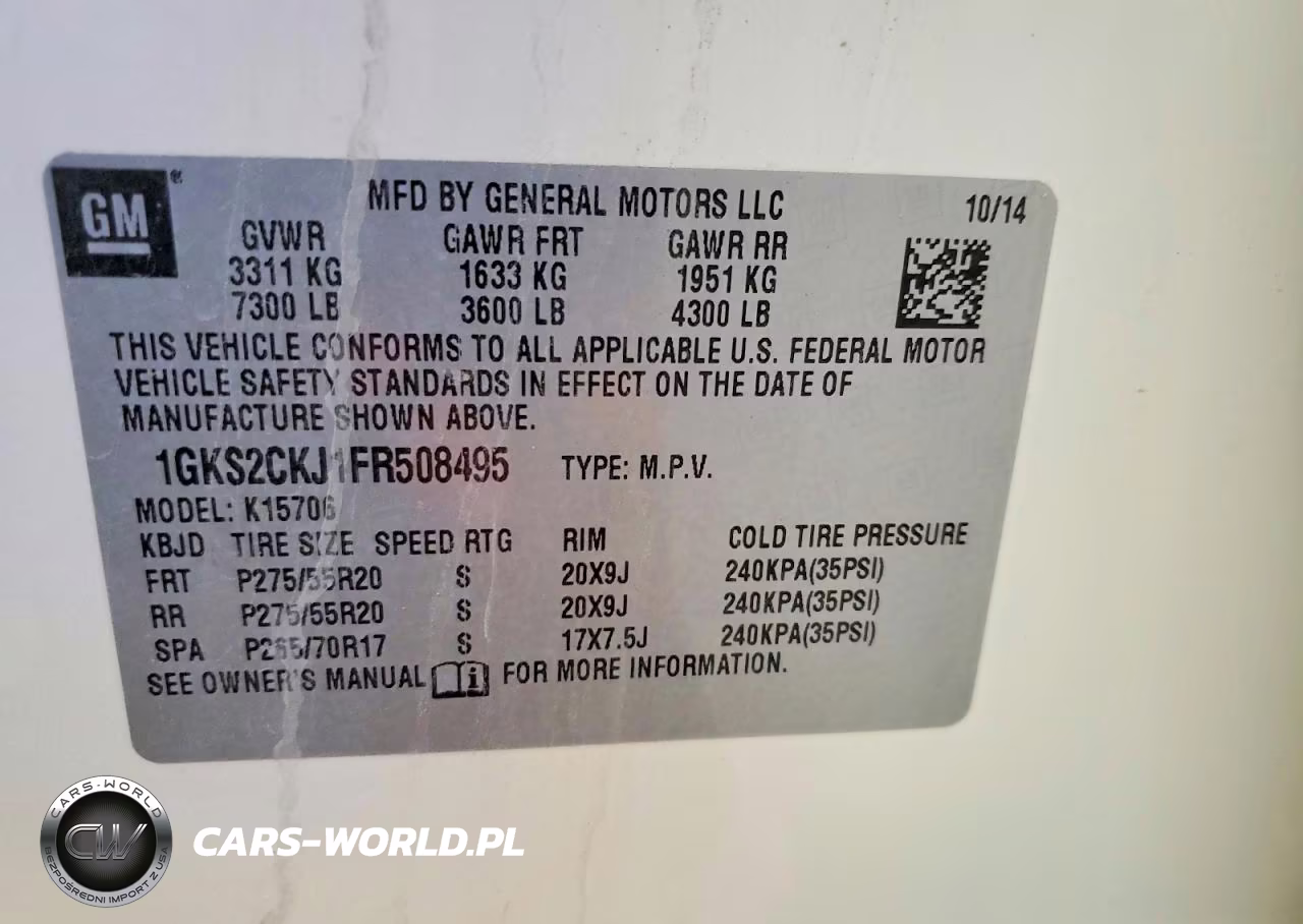 2015 GMC Yukon Denali VIN:1GKS2CKJ1FR508495 - 14