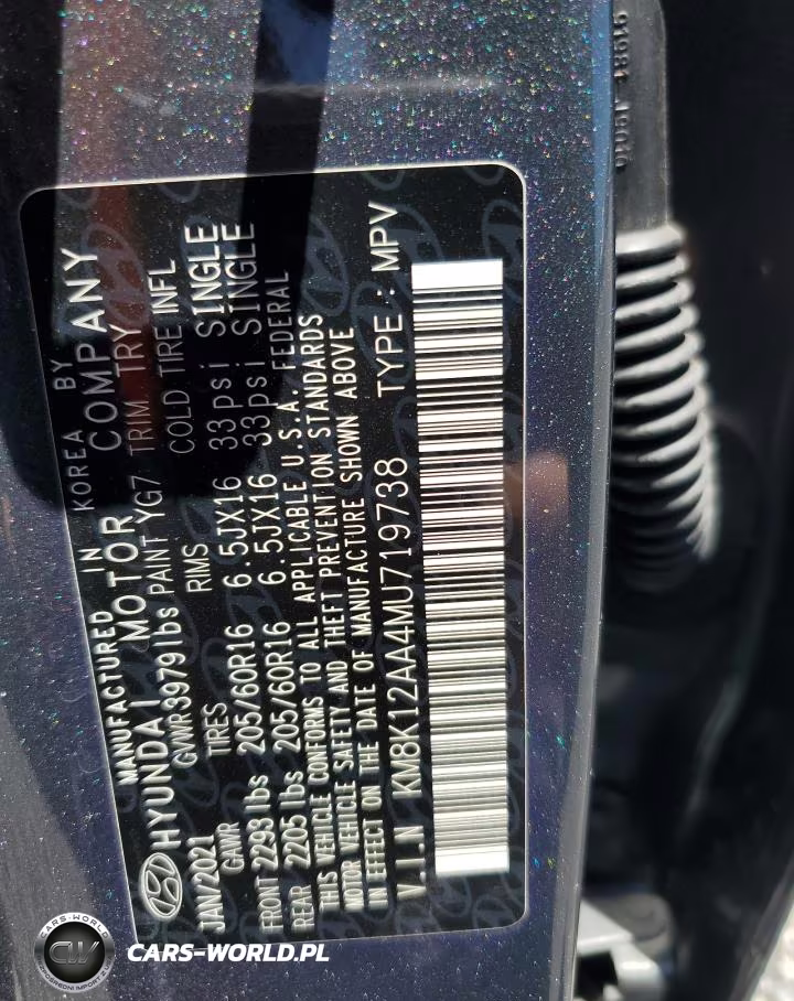 2021 Hyundai Kona Se VIN:KM8K12AA4MU719738 - 13