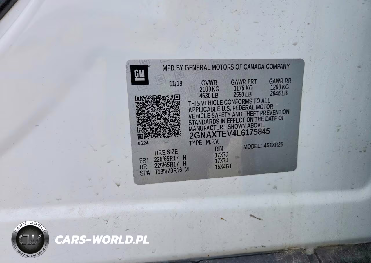 2020 Chevrolet Equinox Lt VIN:2GNAXTEV4L6175845 - 14