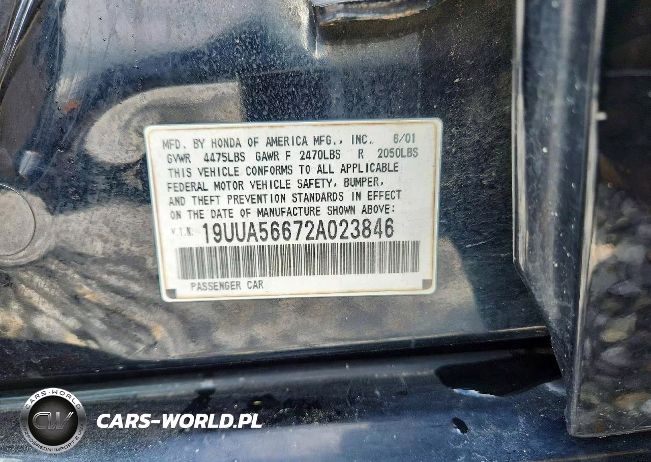 2002 Acura 3.2Tl VIN:19UUA56672A023846 - 12