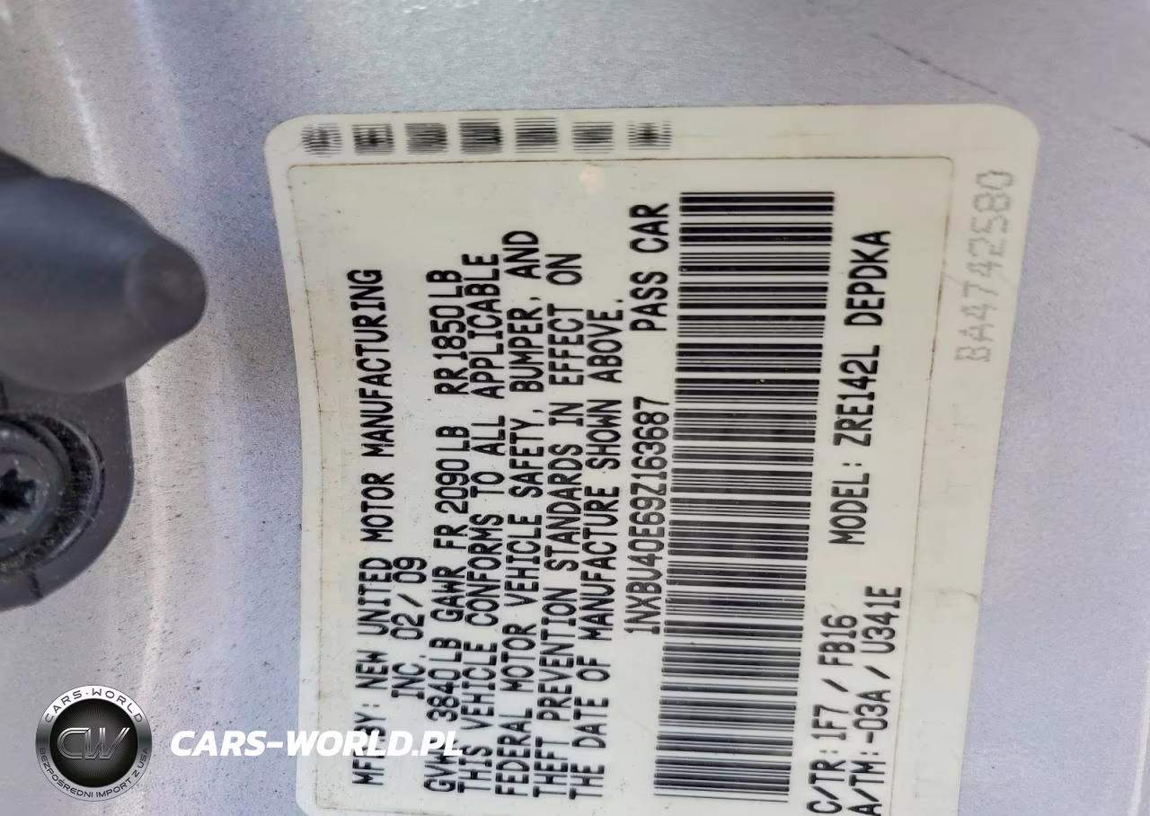 2009 Toyota Corolla Le VIN:1NXBU40E69Z163687 - 12
