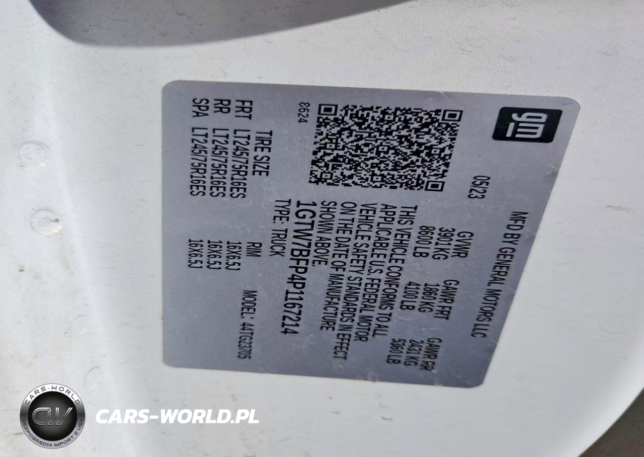 2023 GMC Savana G2500 VIN:1GTW7BFP4P1167214 - 13