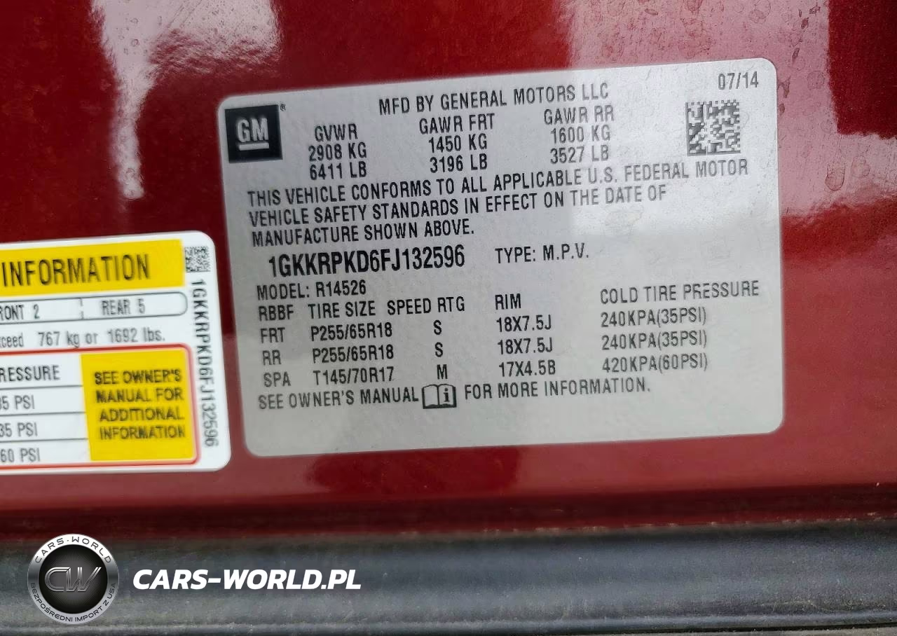 2015 GMC Acadia Sle VIN:1GKKRPKD6FJ132596 - 13