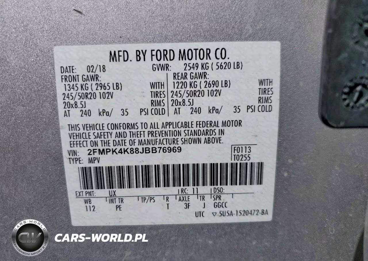2018 Ford Edge Titanium VIN:2FMPK4K88JBB76969 - 13
