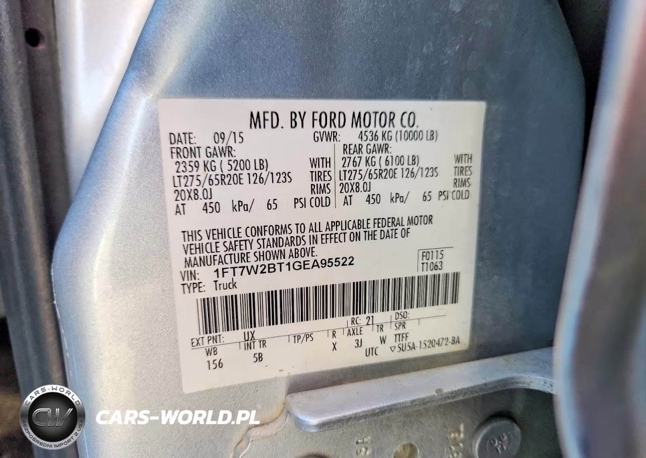 2016 Ford F250 Super Duty VIN:1FT7W2BT1GEA95522 - 13