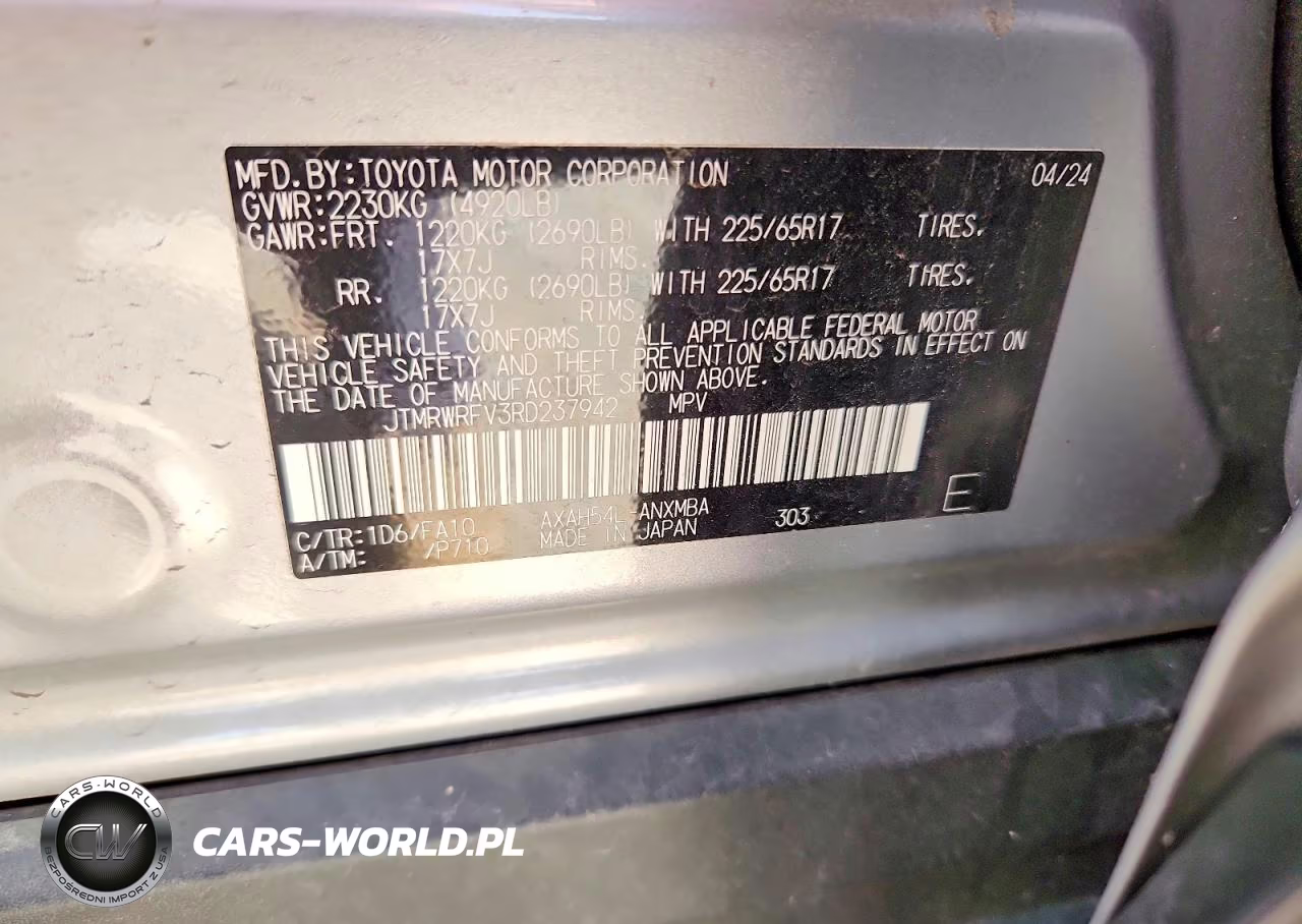 2024 Toyota Rav4 Hybrid Xle VIN:JTMRWRFV3RD237942 - 12
