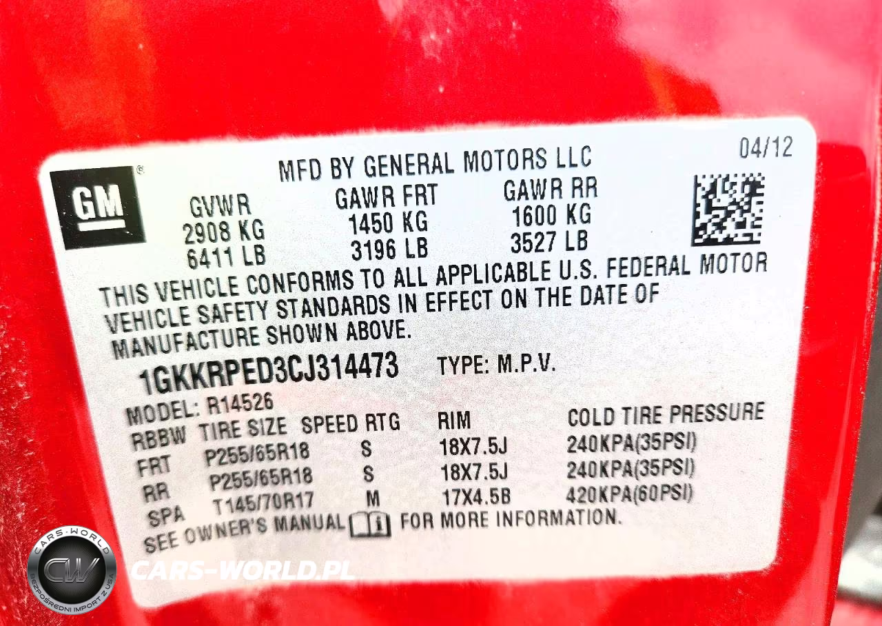 2012 GMC Acadia Sle VIN:1GKKRPED3CJ314473 - 13