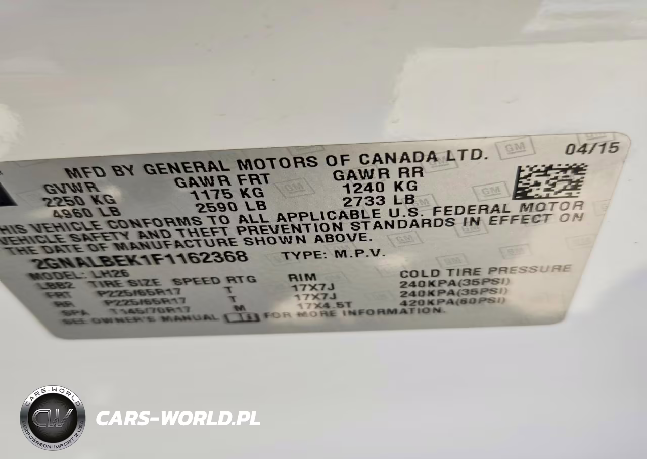 2015 Chevrolet Equinox Lt VIN:2GNALBEK1F1162368 - 14