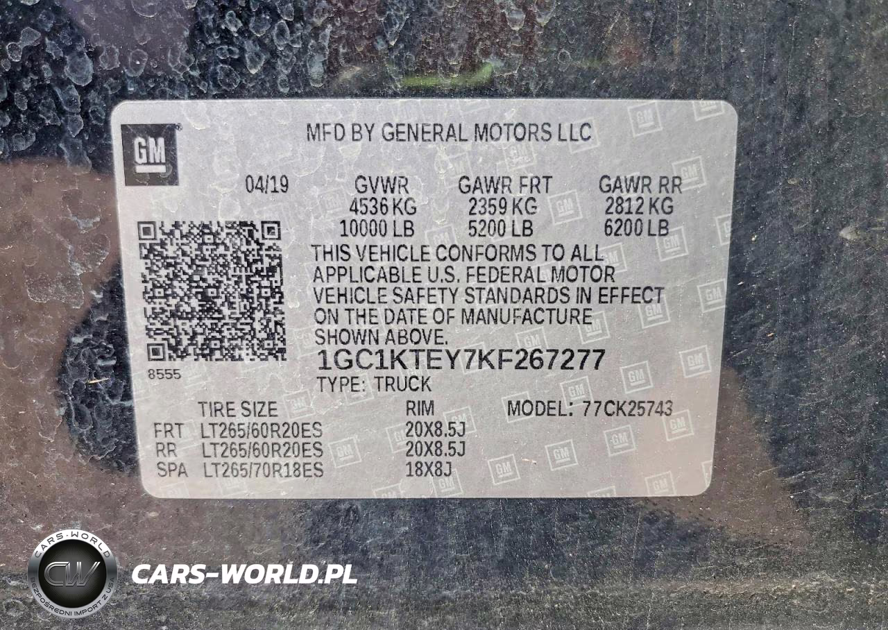 2019 Chevrolet Silverado VIN:1GC1KTEY7KF267277 - 13
