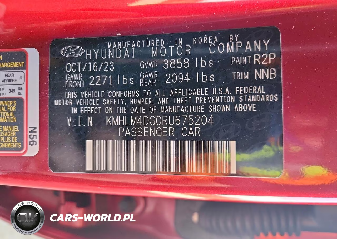 2024 Hyundai Elantra Sel VIN:KMHLM4DG0RU675204 - 13