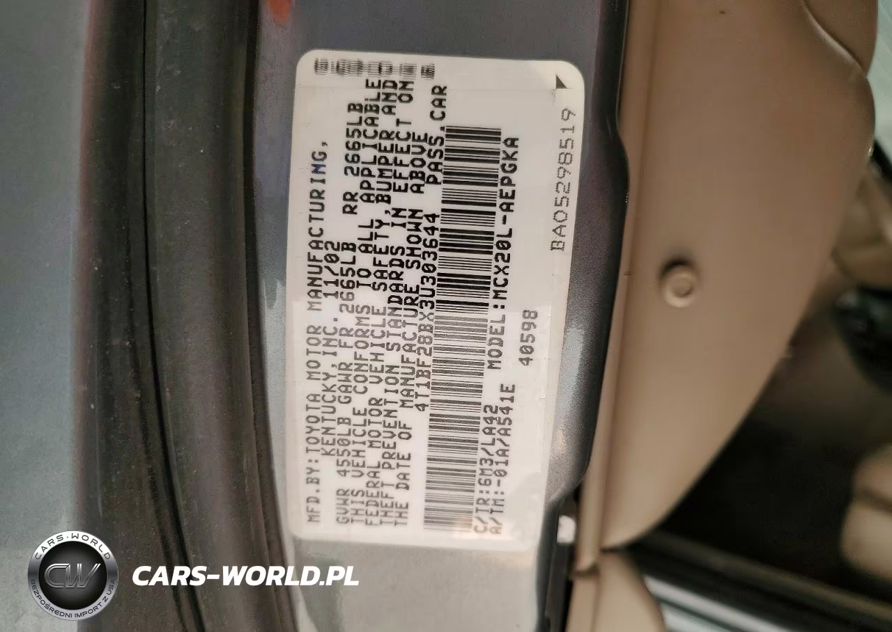 2003 Toyota Avalon Xls VIN:4T1BF28BX3U303644 - 12