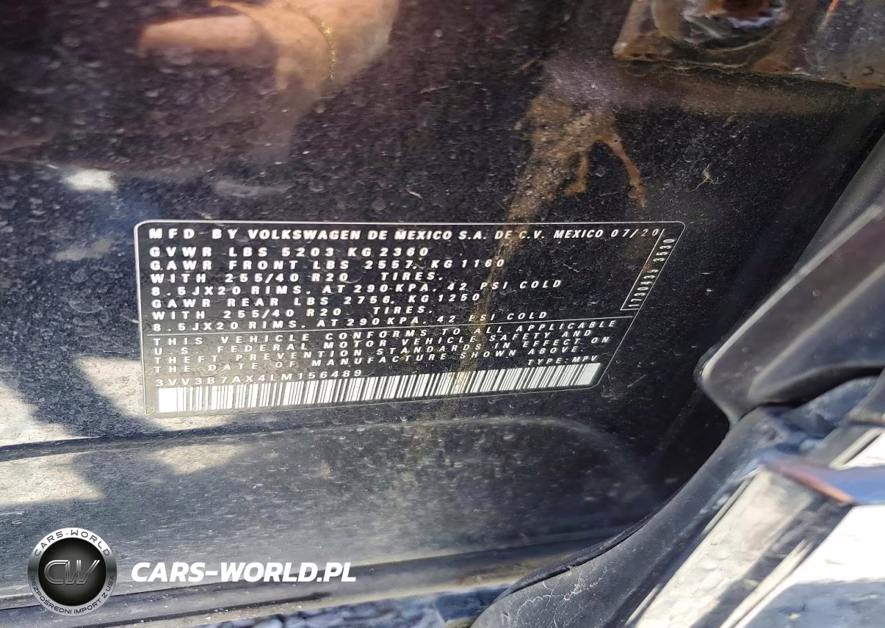 2020 Volkswagen Tiguan Se VIN:3VV3B7AX4LM156489 - 13