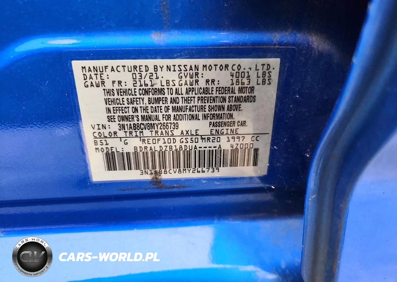 2021 Nissan Sentra Sv VIN:3N1AB8CV8MY266739 - 12