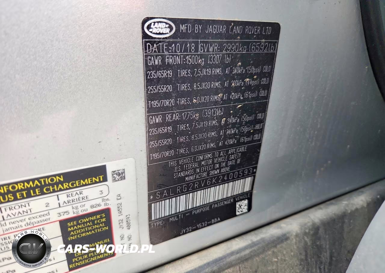 2019 Land Rover Discovery Se VIN:SALRG2RV6K2400593 - 13