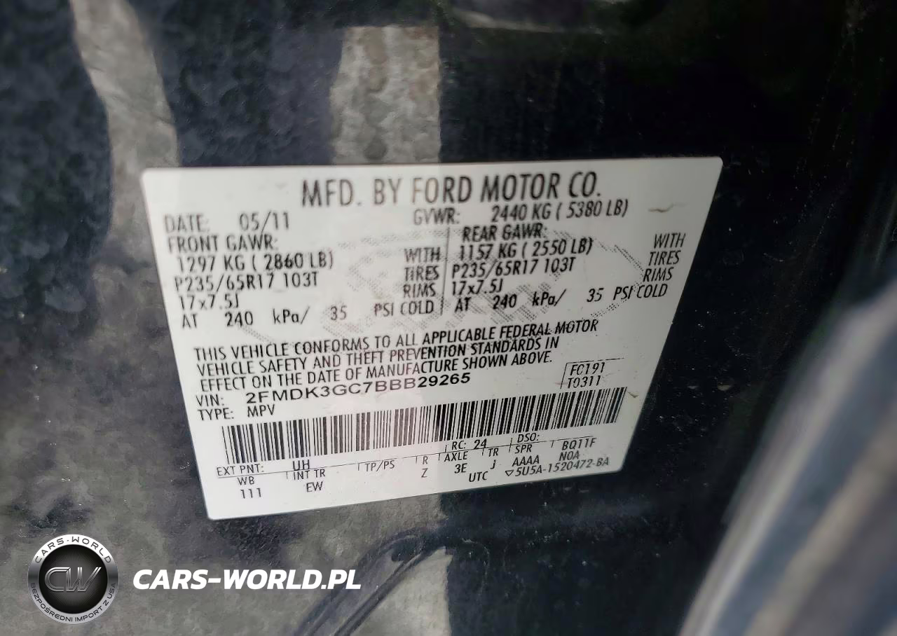 2011 Ford Edge Se VIN:2FMDK3GC7BBB29265 - 13