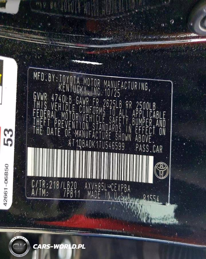 2026 Toyota Camry Xse VIN:4T1DBADK1TU546599 - 13