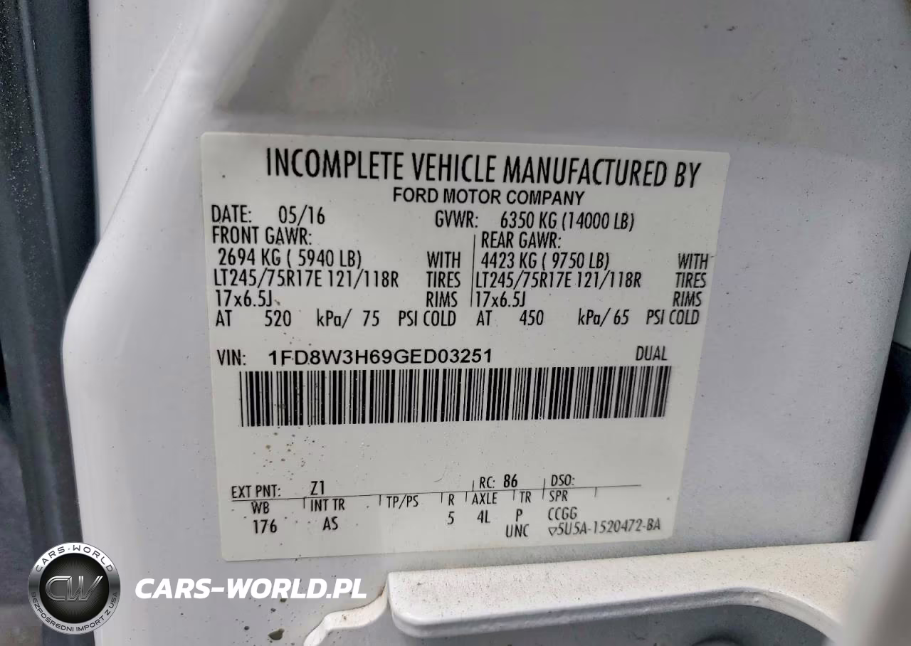 2016 Ford F350 Super Duty VIN:1FD8W3H69GED03251 - 12