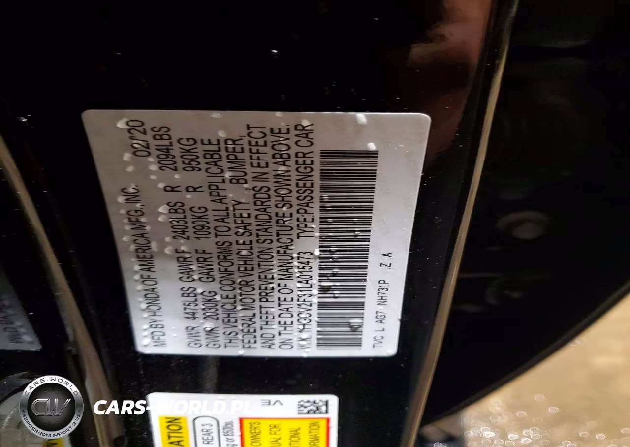 2020 Honda Accord Sport VIN:1HGCV2F31LA015473 - 13