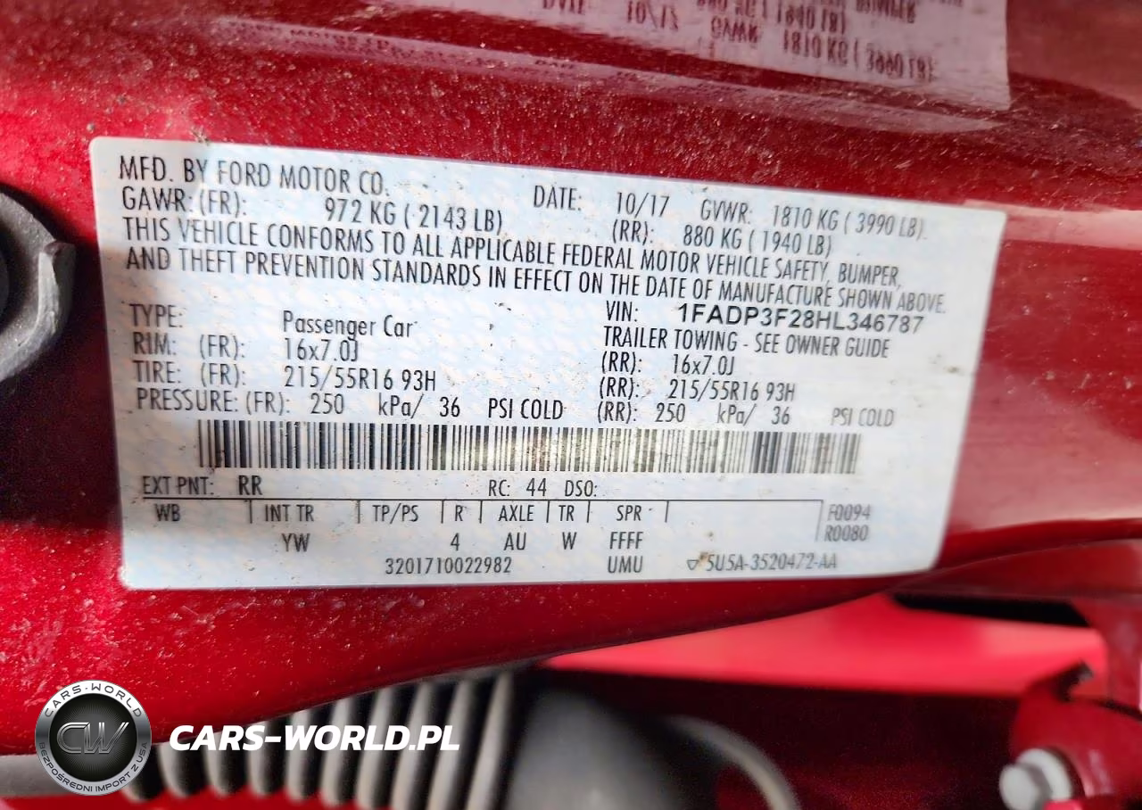 2017 Ford Focus Se VIN:1FADP3F28HL346787 - 12
