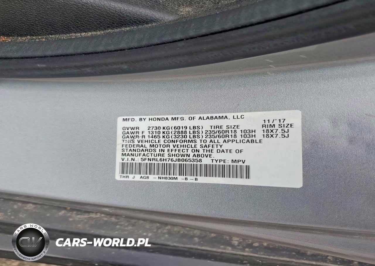 2018 Honda Odyssey Exl VIN:5FNRL6H76JB065358 - 13