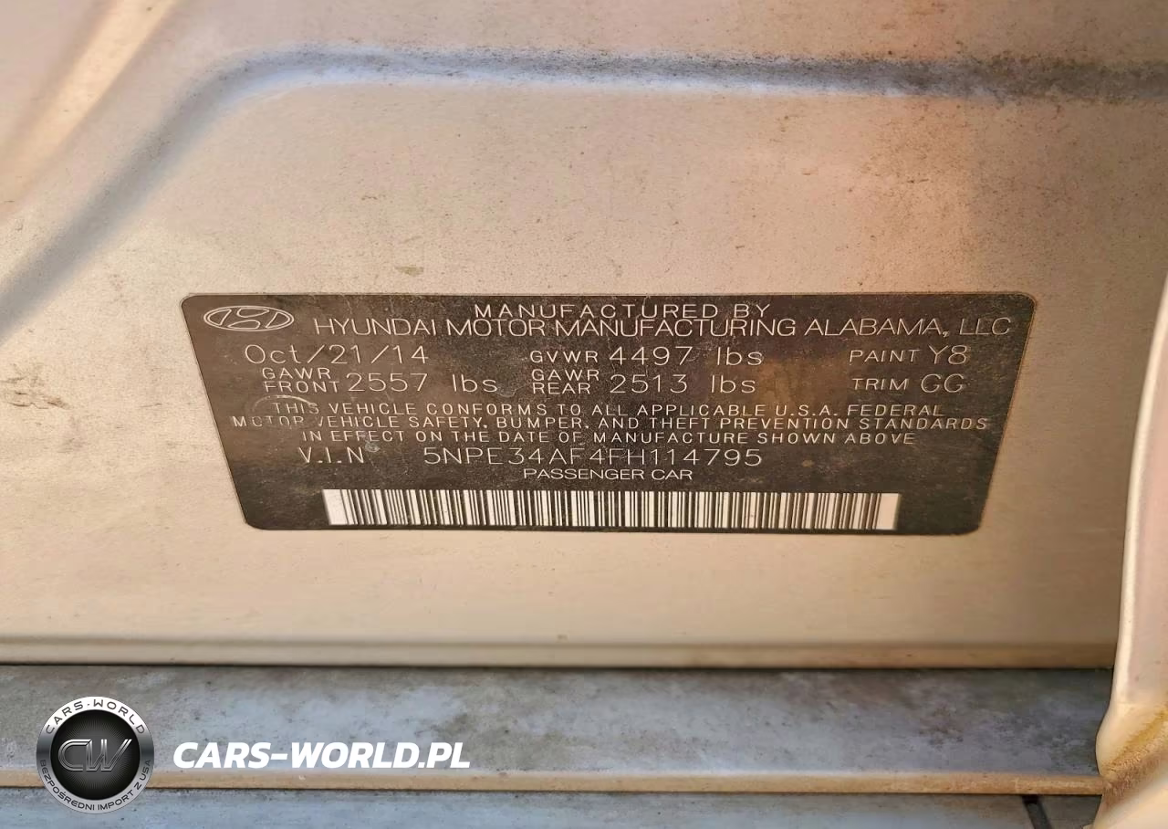 2015 Hyundai Sonata Sport VIN:5NPE34AF4FH114795 - 12
