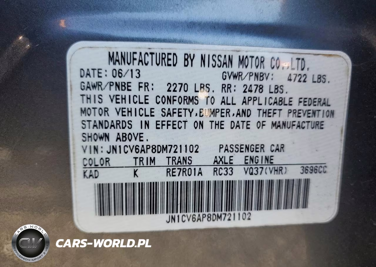 2013 Infiniti G37 Sedan Journey VIN:JN1CV6AP8DM721102 - 12