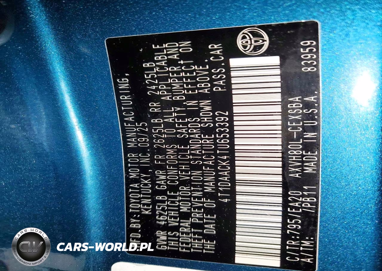 2026 Toyota Camry Se VIN:4T1DAACK4TU653392 - 13