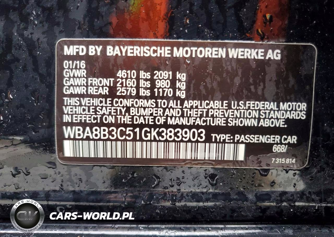 2016 BMW 340 I VIN:WBA8B3C51GK383903 - 12